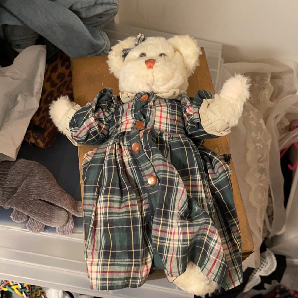 Boyd Collection White Old Fashion Girl Teddy Bear